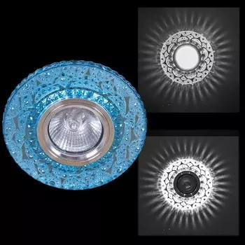 Встраиваемый светильник с LED подсветкой Reluce 00498-9.0-001CNB MR16+LED3W BL (1390247)