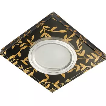 Встраиваемый светильник с подсветкой Fametto Luciole DLS-L205 GU5.3 CHROME-BLACK UL-00000380