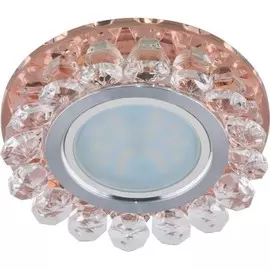 Встраиваемый светильник с подсветкой Fametto Luciole DLS-L102 GU5.3 CHROME-PEACH 10001