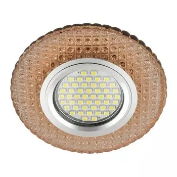 Встраиваемый светильник с LED подсветкой Fametto Luciole DLS-L135 Gu5.3 Glassy/Light Tea (UL-00003860)