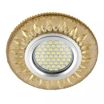Встраиваемый светильник с LED подсветкой Fametto Luciole DLS-L141 Gu5.3 Glassy/Gold (UL-00003878)