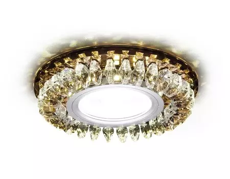 Встраиваемый светильник со LED подсветкой Crystal LED Ambrella light S220 BR