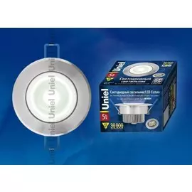 Встраиваемый светодиодный поворотный светильник Uniel ULM-R31-5W/NW IP20 Silver картон (07600)