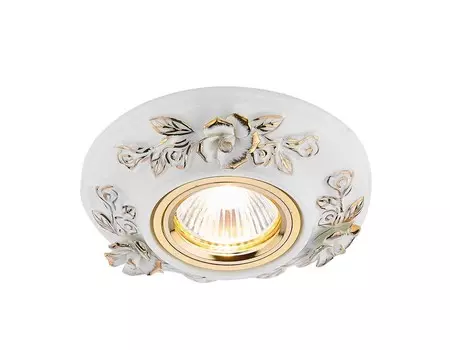 Встраиваемый точечный светильник Ambrella light Ceramo D5503 W/GD