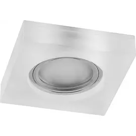 Светильник встраиваемый с белой LED подсветкой Feron CD8180 потолочный MR16 G5.3 белый матовый 29708