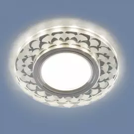 Встраиваемый светильник с LED подсветкой Elektrostandard 2247 MR16 SL/WH зеркальный/белый (a047760)