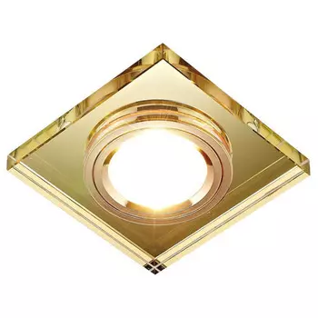 Встраиваемый точечный зеркальный светильник MR16 Ambrella light Crystal spot 8170 GOLD