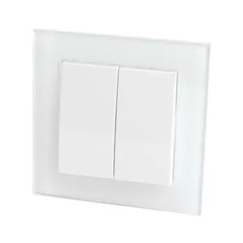 Выключатель двухклавишный (белый) Катрин Stekker GLS10-7004-01 39165