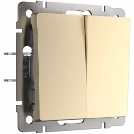 Выключатель двухклавишный проходной (шампань) Werkel W1122011