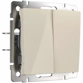 Выключатель двухклавишный проходной (слоновая кость) Werkel W1122003