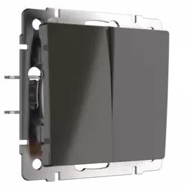 Выключатель двухклавишный (серо-коричневый) Werkel W1120007