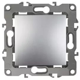 Выключатель одноклавишный (алюминий) Эра 12-1001-03 (Б0014629)