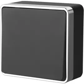 Выключатель одноклавишный Gallant (черный/хром) Werkel W5010035
