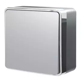 Выключатель одноклавишный проходной (серебряный) Werkel Gallant W5012006 (a052768)