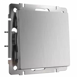 Выключатель одноклавишный (cеребряный рифленый) Werkel W1110009