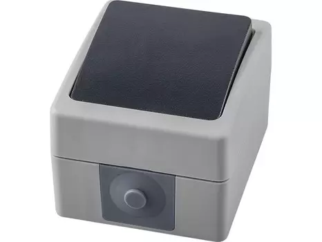 Выключатель одноклавишный (серый) Stekker PSW10-111-54 32752