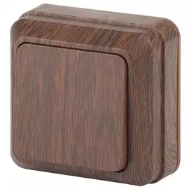 Выключатель одноклавишный (венге) Quadro Intro 2-101-10 (Б0030118)