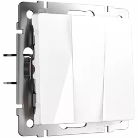 Выключатель трехклавишный (белый) Werkel W1130001