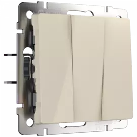Выключатель трехклавишный (слоновая кость) Werkel WL03-SW-3G-ivory (a033750)