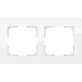 Рамка на 2 поста (белый,стекло) Werkel W0021101