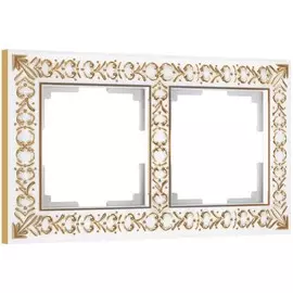 Рамка на 2 поста (белое золото) Werkel W0021523