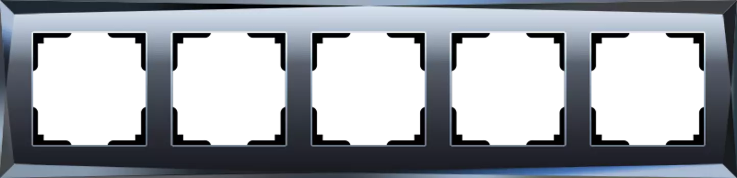 Рамка на 5 постов (черный) Werkel WL08-Frame-05 (a030761)