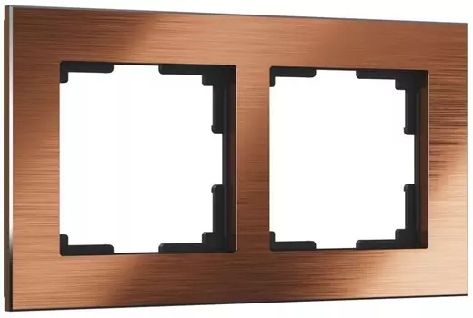 Рамка на 2 поста (коричневый алюминий) Werkel W0021714