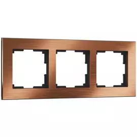 Рамка на 3 поста (коричневый алюминий) Werkel W0031714