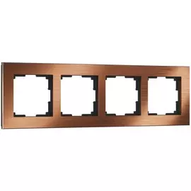 Рамка на 4 поста (коричневый алюминий) Werkel WL11-Frame-04 (a033748)