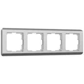 Рамка на 4 поста (серебряный) Werkel W0042106