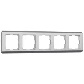 Рамка на 5 постов (серебряный) Werkel W0052106