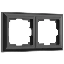 Рамка на 2 поста (черный матовый) Werkel W0022208