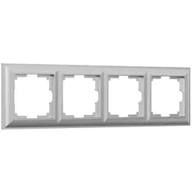 Рамка на 4 поста (серебряный) Werkel W0042206