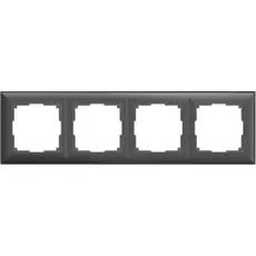 WL14-Frame-04/ Рамка на 4 поста (серо-коричневый) Werkel Fiore