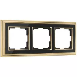 Рамка на 3 поста (золото/черный) Werkel WL17-Frame-03 (a037674)