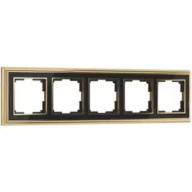 Рамка на 5 постов (золото/черный) Werkel WL17-Frame-05 (a037676)