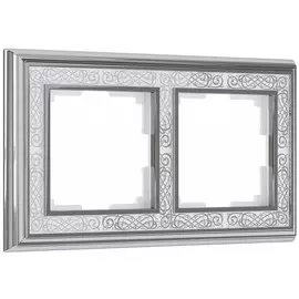 Рамка на 2 поста (хром/белый) Werkel W0021431