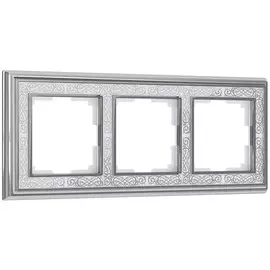 Рамка на 3 поста (хром/белый) Werkel W0031431