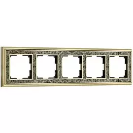 Рамка на 5 постов (золото/черный) Werkel Palacio Gracia WL77-Frame-05 (a041171)
