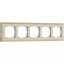 Рамка на 5 постов (золото/белый) Werkel Palacio Gracia WL77-Frame-05 (a041170)