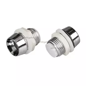 8PC Держатель 8мм (хром.пластик, с гайкой) (Arlight, 8мм (круглый)) 004797 (200 шт.)