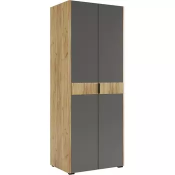 Адам Шкаф двухдверный, цвет дуб крафт золотой/графит Mebelson (арт.MSA-03.2564)