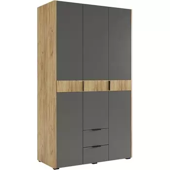 Адам Шкаф трехдверный, цвет дуб крафт золотой/графит Mebelson (арт.MSA-04.2564)