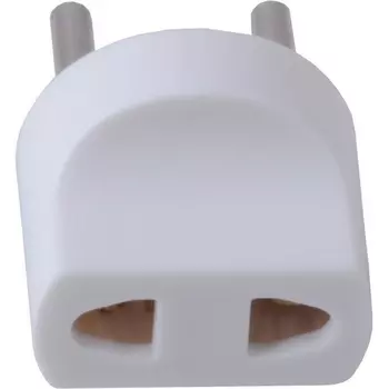 Адаптер переходник без заземления (белый) Stekker 32860