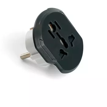 Адаптер переходник на евровилку с заземлением (белый) Stekker 49140