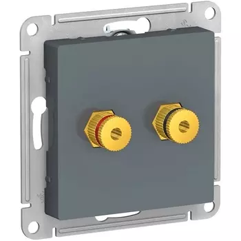 Акустическая розетка двойная (грифель) Systeme Electric AtlasDesign ATN000787
