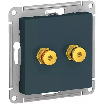 Акустическая розетка двойная (изумрудный) Systeme Electric AtlasDesign ATN000887