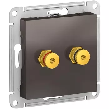 Акустическая розетка двойная (мокко) Systeme Electric AtlasDesign ATN000687