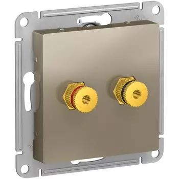 Акустическая розетка двойная (шампань) Systeme Electric AtlasDesign ATN000587