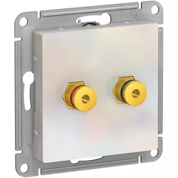 Акустическая розетка двойная (жемчужный) Systeme Electric AtlasDesign ATN000487